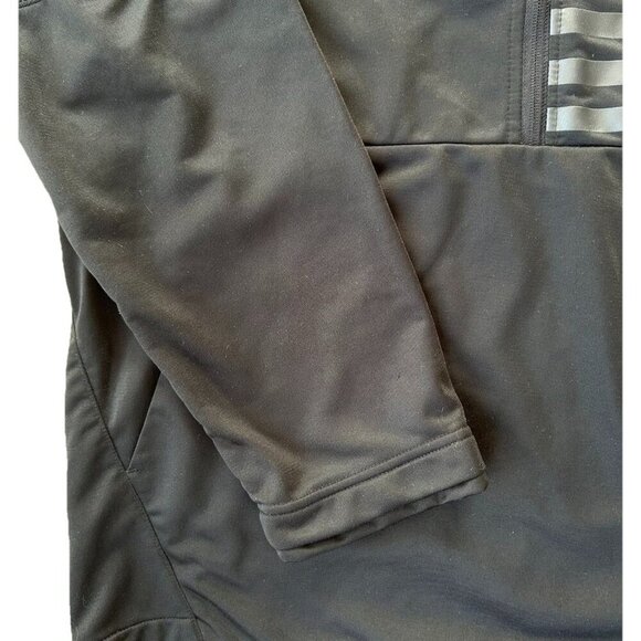 Army Performance 1/2 Zip Pullover Jacket Mens Size Large Black USA & Flag Decals - Picture 3 of 7